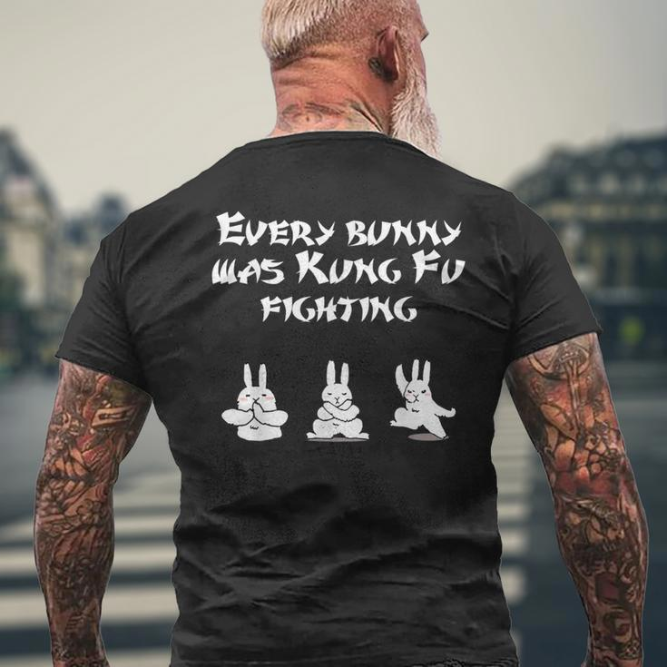 Easter Every Bunny Was Kung Fu Fighting Karate Men's T-shirt Back Print Gifts for Old Men