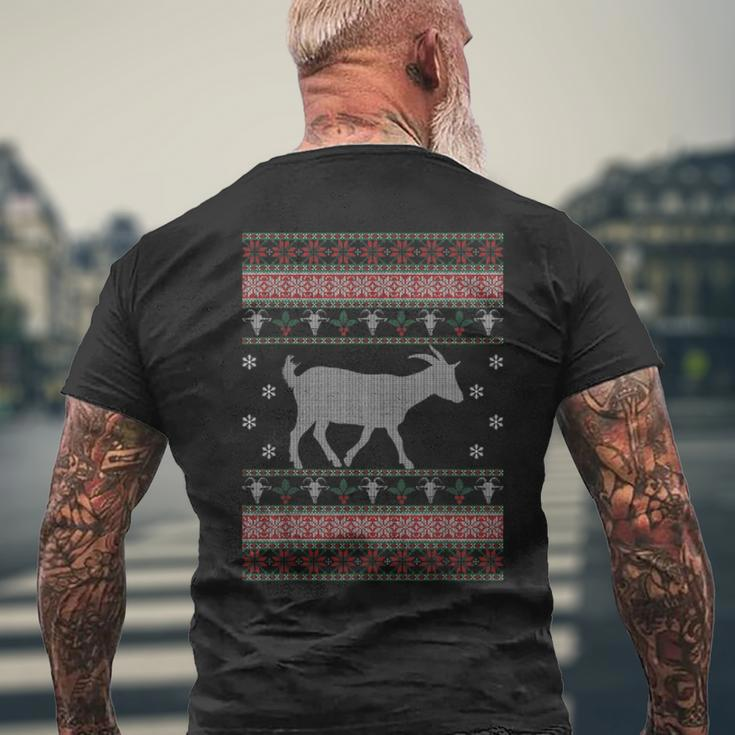 Goat Ugly Christmas Sweaters Men's T-shirt Back Print Gifts for Old Men