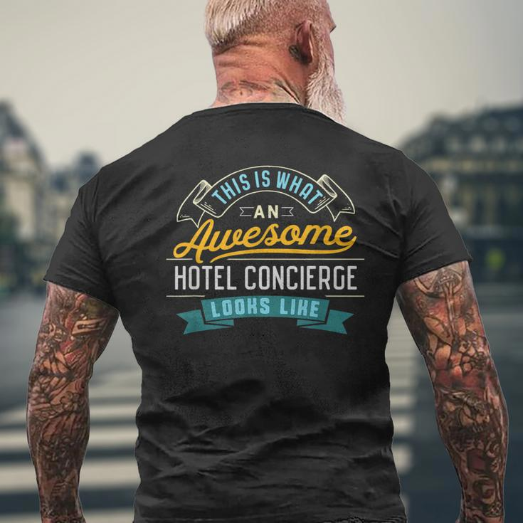 Hotel Concierge Awesome Job Occupation Men's T-shirt Back Print Gifts for Old Men