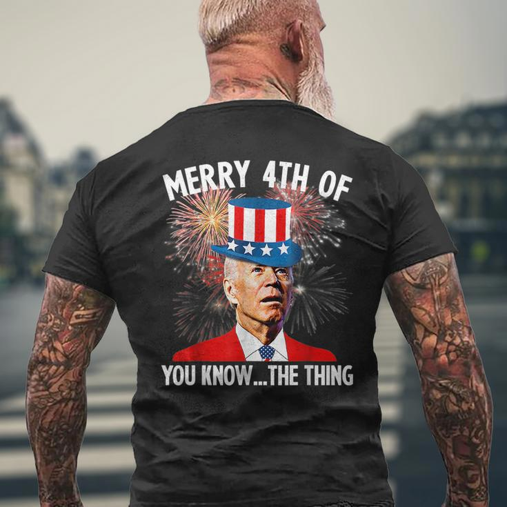 Funny Joe Biden Merry 4Th Of You KnowThe Thing 4Th Of July Mens Back Print T-shirt Gifts for Old Men