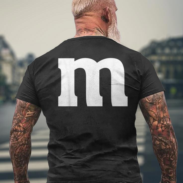 Letter M Halloween Matching Color Costume Group Family Men's T-shirt Back Print Gifts for Old Men