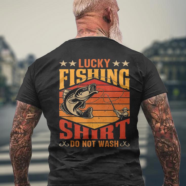 Lucky Fishing Do Not Wash It Fhishing Men's T-shirt Back Print