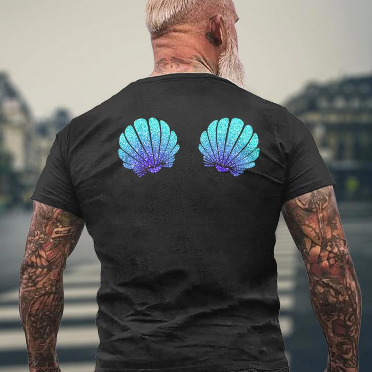 Mermaid Sea Shell Bra Costume Halloween Men's T-shirt Back Print Gifts for Old Men
