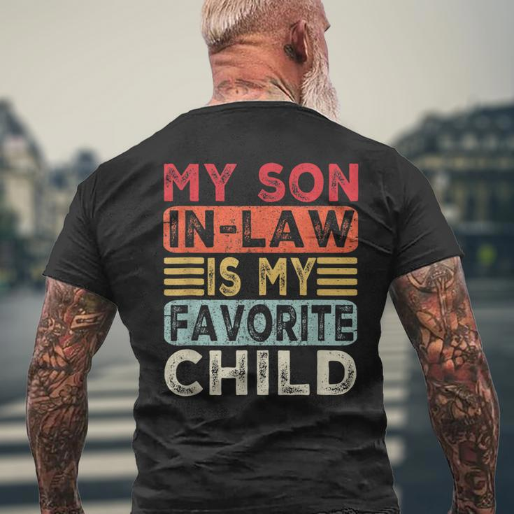 Funny My Son In Law Is My Favorite Child Father In Law Quote Mens Back Print T-shirt Gifts for Old Men