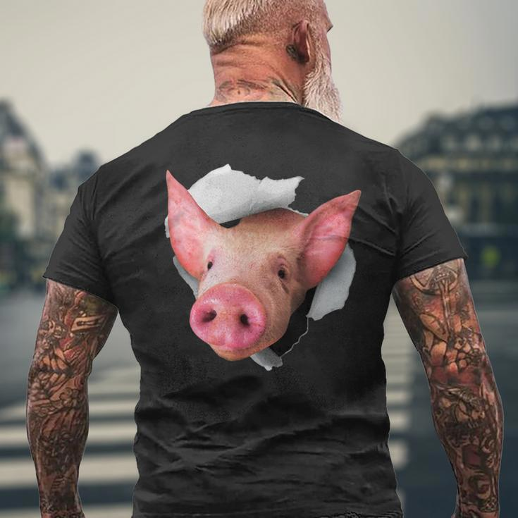 Pig Pig Lover Farm Animal Farming Livestock Pig Men's T-shirt Back Print Gifts for Old Men