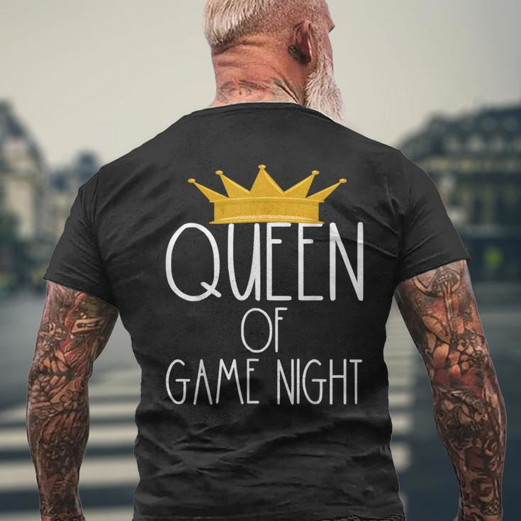 Queen Of Game Night Card Games Boardgame Winner Crown Men's T-shirt Back Print Gifts for Old Men