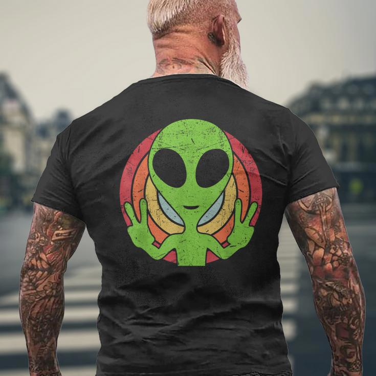 Retro 80'S Style Vintage Ufo Lover Alien Space Men's T-shirt Back Print Gifts for Old Men