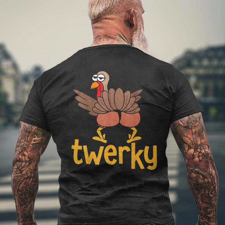 Thanksgiving Turkey Twerky Family Matching Youth Men's T-shirt Back Print Gifts for Old Men