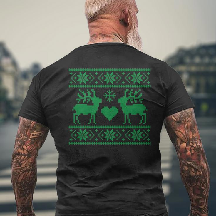 Ugly Christmas Sweater Style Men's T-shirt Back Print Gifts for Old Men