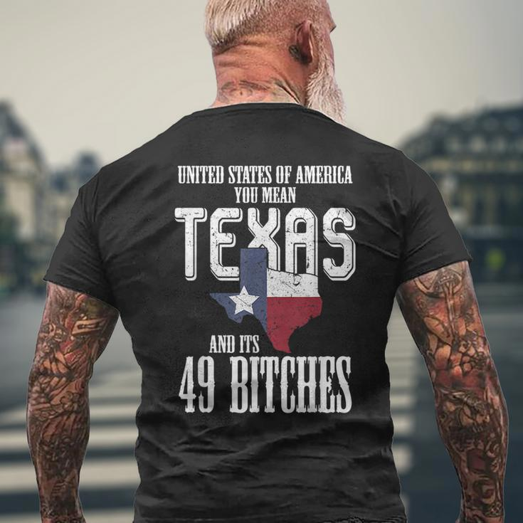 Funny Usa Flag United States Of America Texas Texas Funny Designs Gifts And Merchandise Funny Gifts Mens Back Print T-shirt Gifts for Old Men