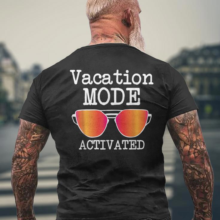 Funny Vacation Mode Activated | Summer Beach Sunglasses Vacation Funny Gifts Mens Back Print T-shirt Gifts for Old Men