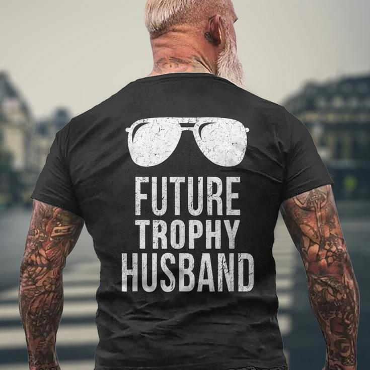 Future Trophy Fiance Groom To Be Husband Men's Back Print T-shirt Gifts for Old Men