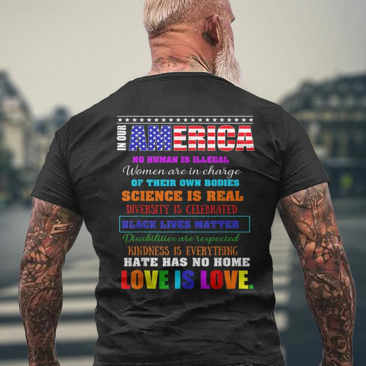 Gay Lesbian Lgbt 4Th Of July Month Mens Back Print T-shirt Gifts for Old Men