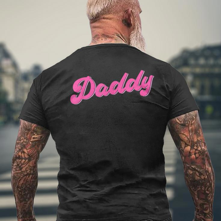 Gay Pride Lgbt Pink Bear Gay Daddy Mens Back Print T-shirt Gifts for Old Men