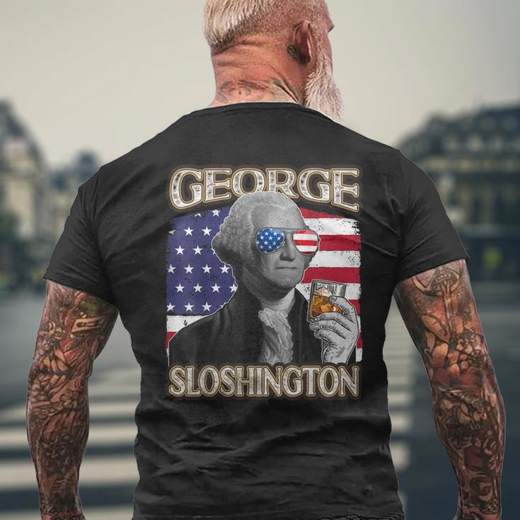 George Washington 4Th Of July George Sloshington Men Women Mens Back Print T-shirt Gifts for Old Men