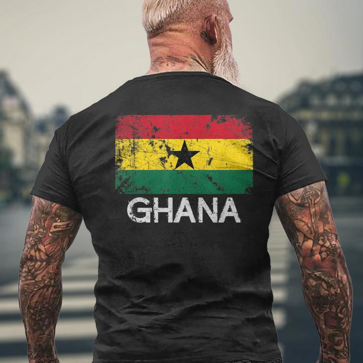 Ghanaian Flag | Vintage Made In Ghana Gift Mens Back Print T-shirt Gifts for Old Men