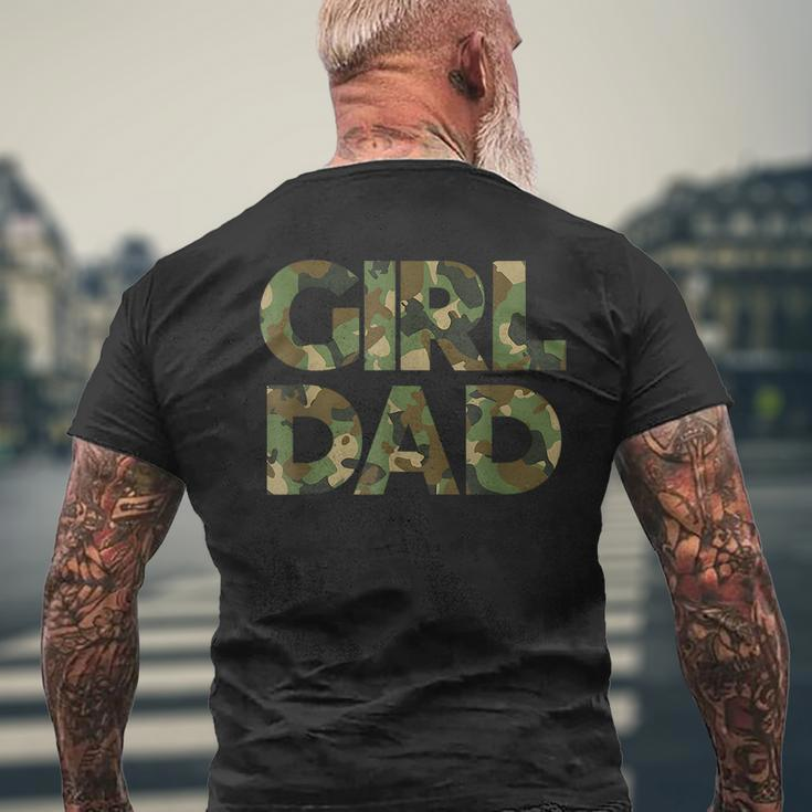 Girl Dad Men Proud Father Of Girls Fathers Day Camo Mens Back Print T-shirt Gifts for Old Men