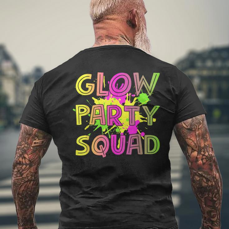 Glow Party Squad Lets Glow Crazy 80S Retro Costume Party Mens Back Print T-shirt Gifts for Old Men