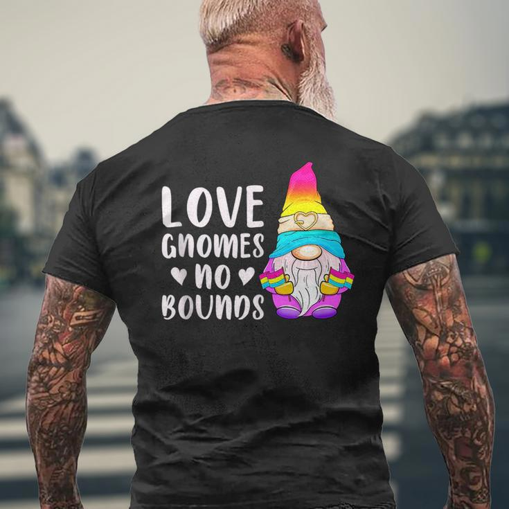 Gnome Pansexual Lgbt Pride Pan Colors Mens Back Print T-shirt Gifts for Old Men