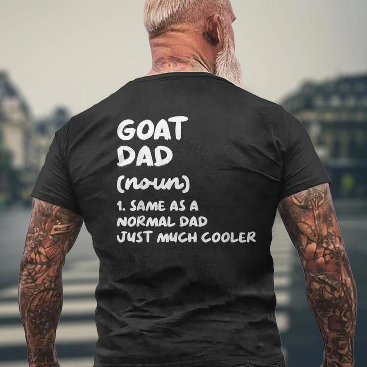 Goat Dad Definition Funny Mens Back Print T-shirt Gifts for Old Men