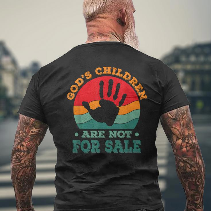 Gods Children Are Not For Sale Funny Quote Gods Childre Mens Back Print T-shirt Gifts for Old Men
