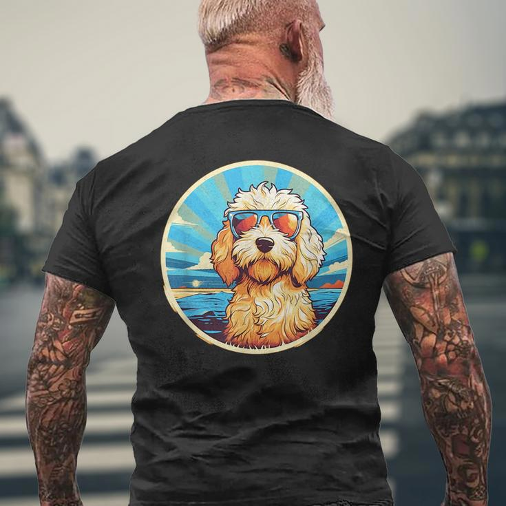 Goldendoodle Dood Funny Doodle Dog Golden Doodle Mens Back Print T-shirt Gifts for Old Men