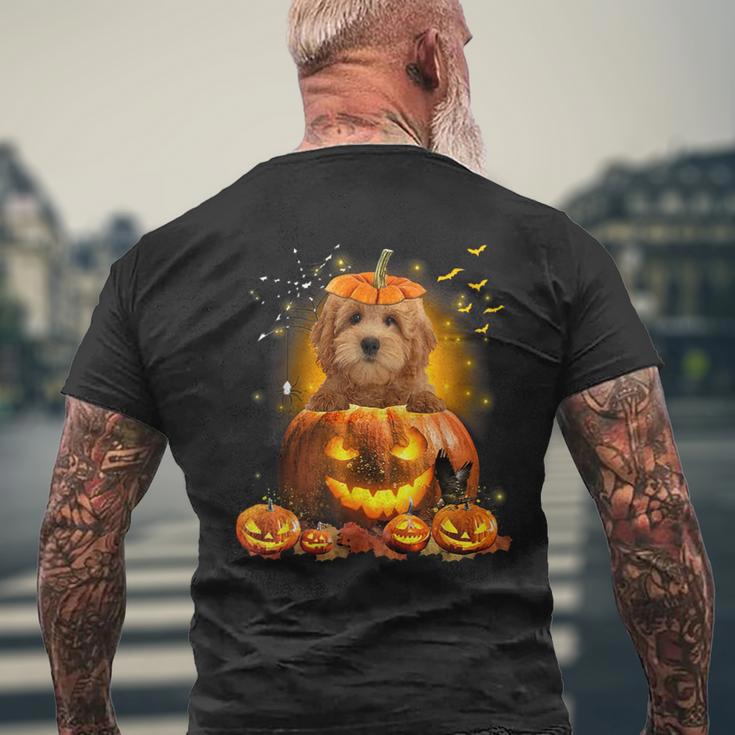 Goldendoodle Pumpkin Cute Dog Lover Halloween Men's T-shirt Back Print Gifts for Old Men