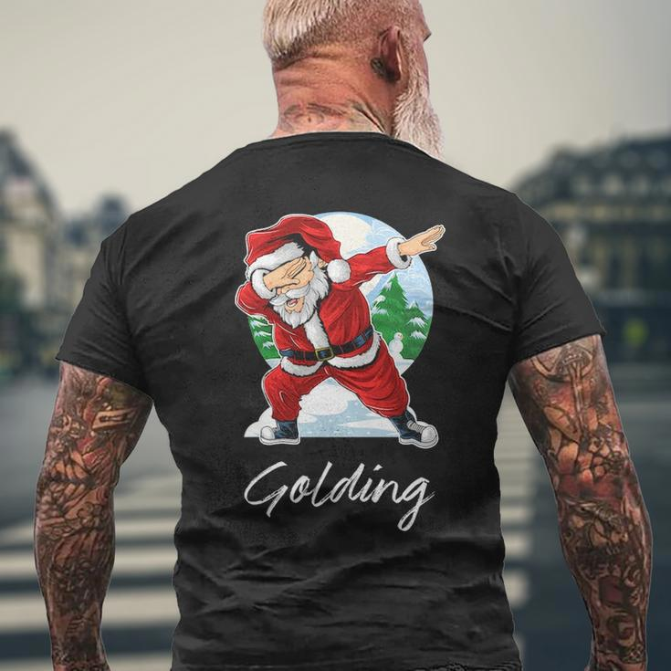 Golding Name Gift Santa Golding Mens Back Print T-shirt Gifts for Old Men