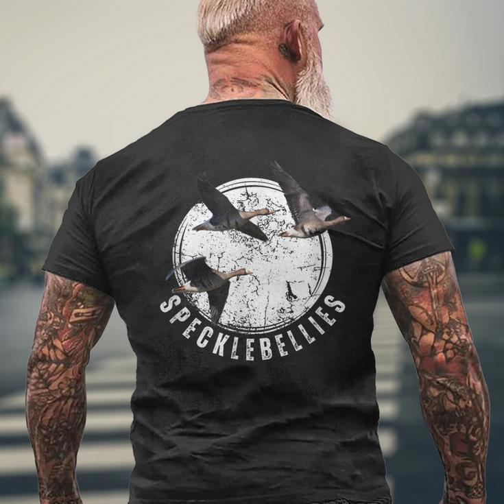 Goose Hunting Specklebellies Bar Belly Goose Mens Back Print T-shirt Gifts for Old Men
