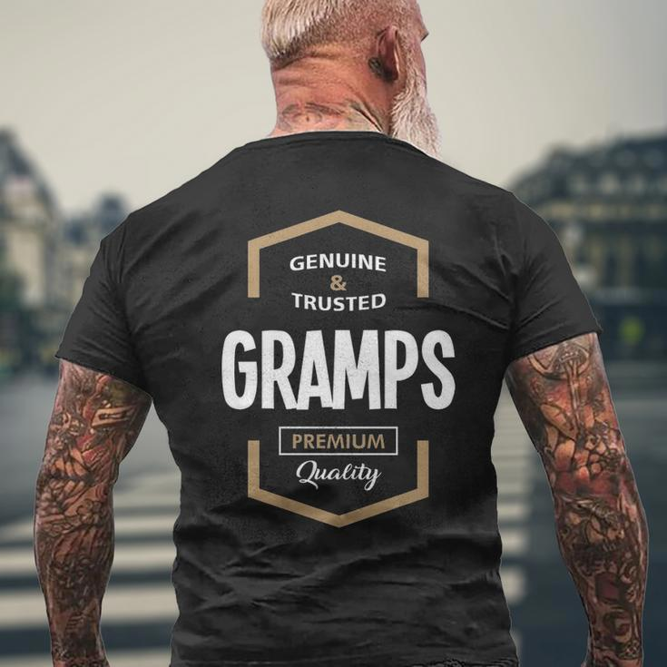 Gramps Grandpa Gift Genuine Trusted Gramps Quality Mens Back Print T-shirt Gifts for Old Men