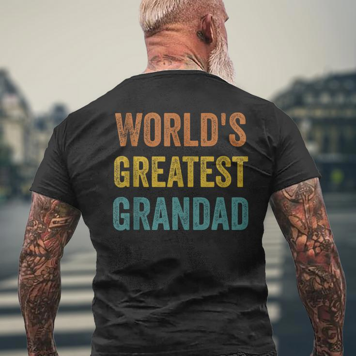 Grandad Fathers Day Worlds Greatest Grandad Mens Back Print T-shirt Gifts for Old Men