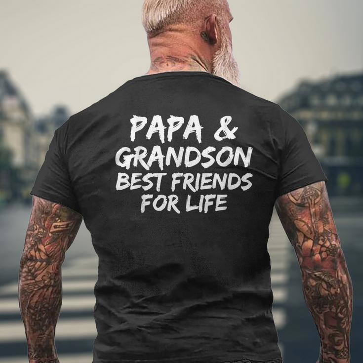 Grandpa Granddad Papa And Grandson Best Friend For Life Men's Back Print T-shirt Gifts for Old Men