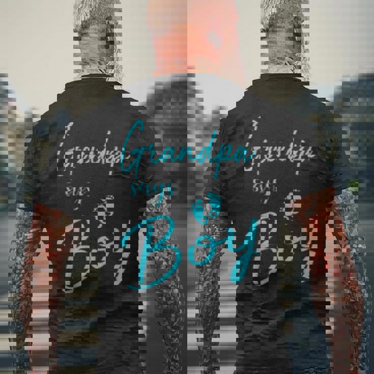 Grandpa Says Boy Cute Gender Reveal Team Blue Gift Mens Back Print T-shirt Gifts for Old Men Grandpa Says Boy Cute Gender Reveal Team Blue Gift Mens Back Print T-shirt Gifts for Old Men