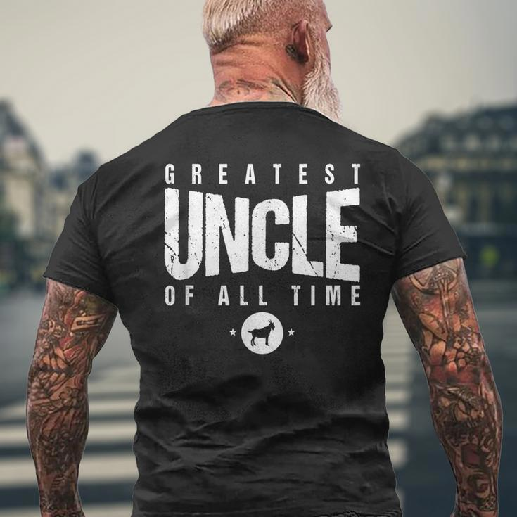 Greatest Uncle Of All Time Uncles Day 1 Best Uncle Goat Mens Back Print T-shirt Gifts for Old Men