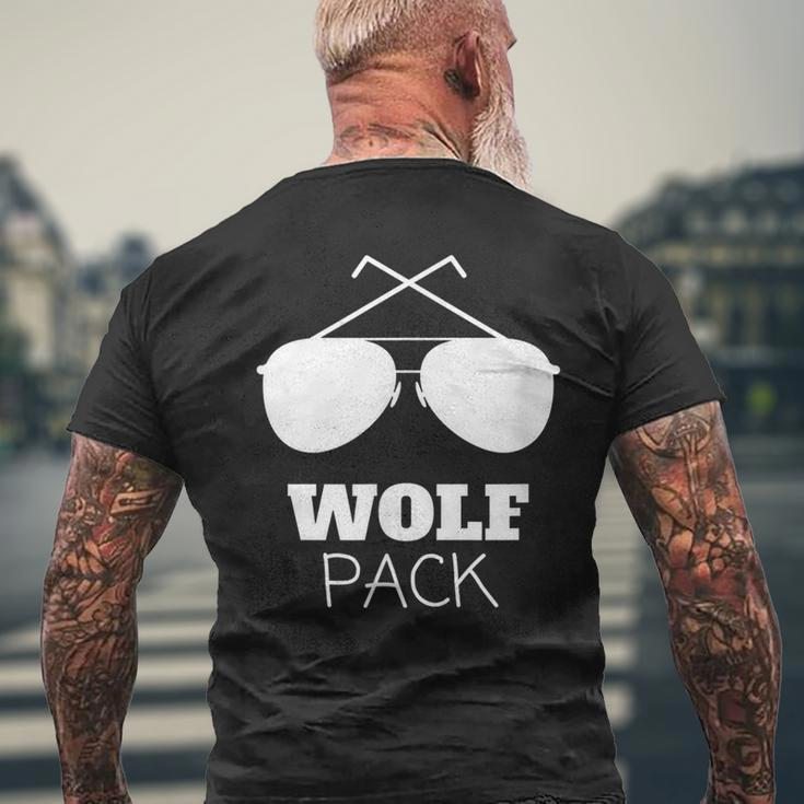 Groomsmen Gifts Bachelor Team Wolf Pack Funny Grooms Gifts For Wolf Lovers Funny Gifts Mens Back Print T-shirt Gifts for Old Men