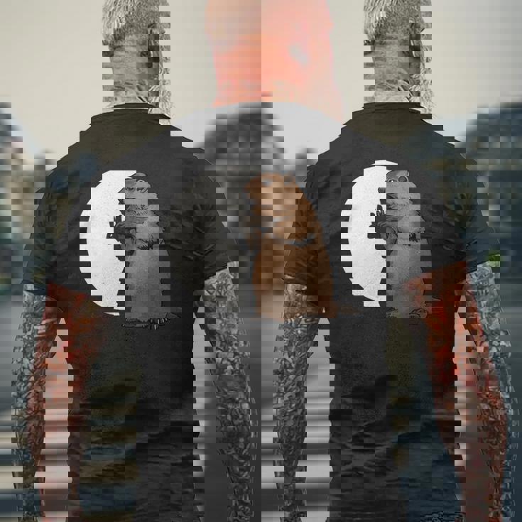 Groundhog Day Shadow Puppet Men's T-shirt Back Print Gifts for Old Men Groundhog Day Shadow Puppet Men's T-shirt Back Print Gifts for Old Men