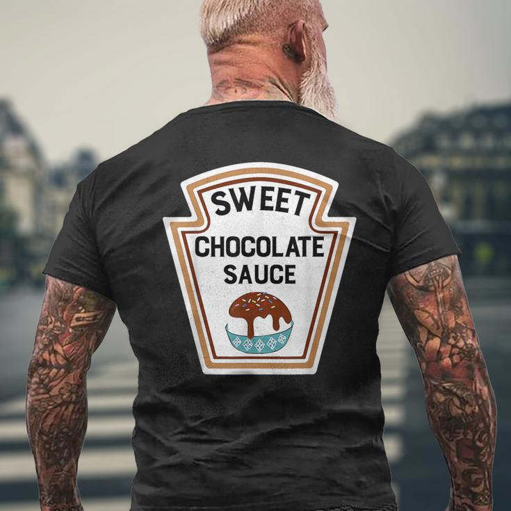 Group Condiments Halloween Costume Sweet Chocolate Sauce Men's T-shirt Back Print Gifts for Old Men