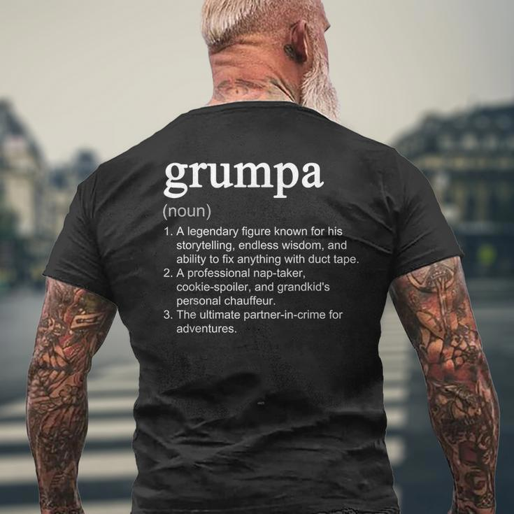 Grumpa Definition Funny Cool Mens Back Print T-shirt Gifts for Old Men