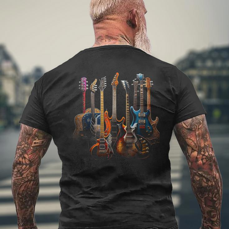 Guitars Guitarists Men's T-shirt Back Print Gifts for Old Men