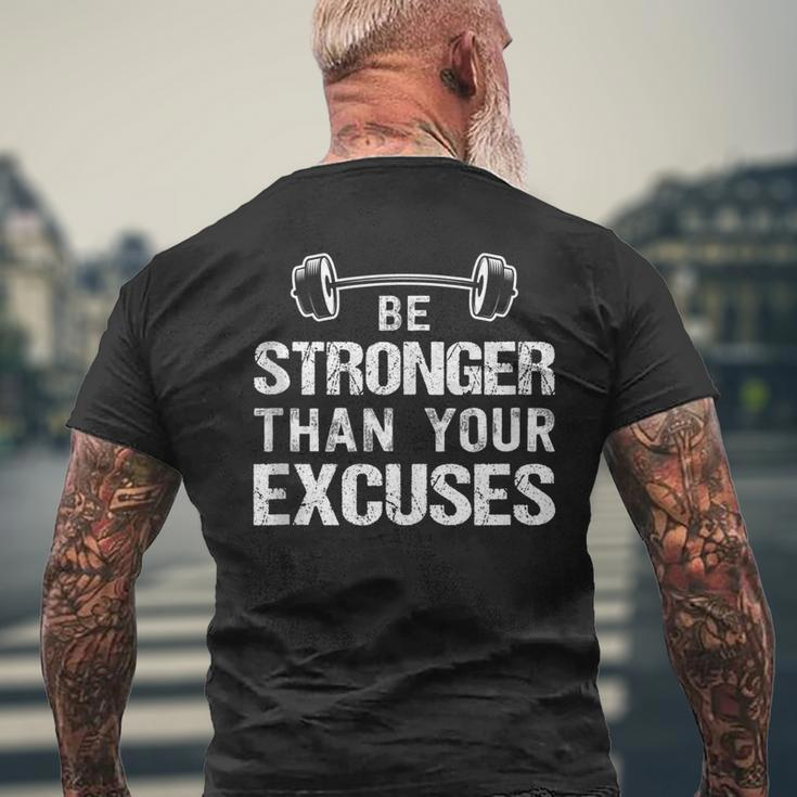 Gym Motivational Quote Bodybuilding Weightlifting Exercise Mens Back Print T-shirt Gifts for Old Men