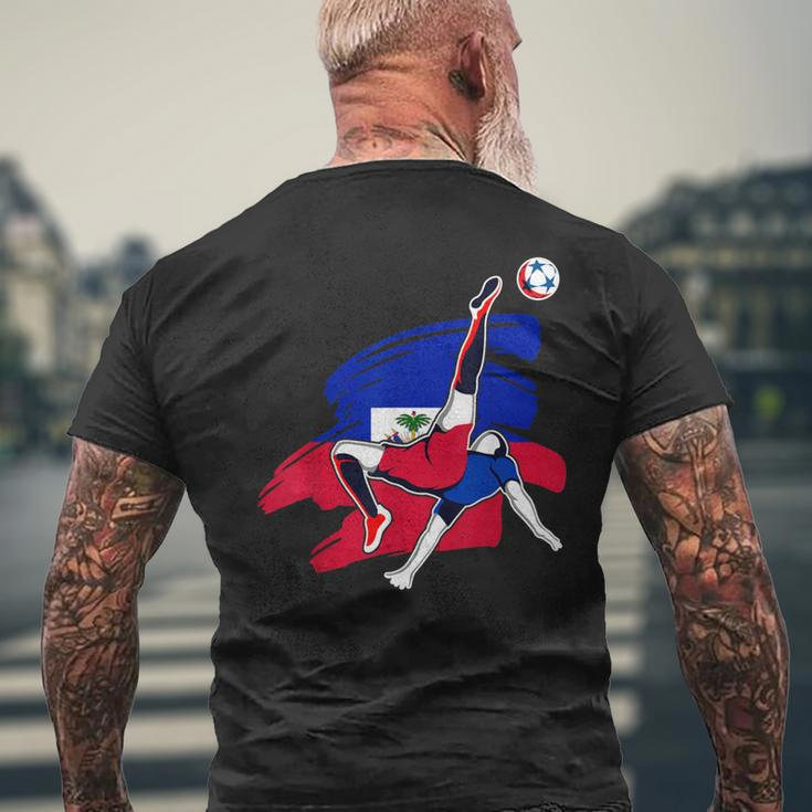 Haiti Soccer Fans Jersey Pride Proud Haitian Football Lovers Men's T-shirt Back Print Gifts for Old Men
