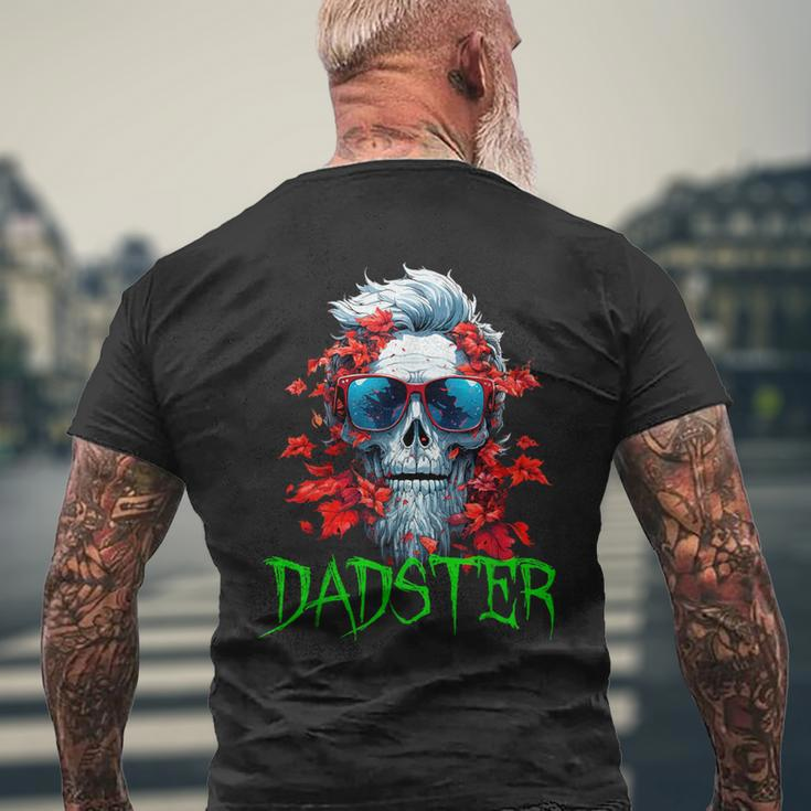 Halloween Dadster Skeleton With Red Sunglasses Dad Skull Men's T-shirt Back Print Gifts for Old Men