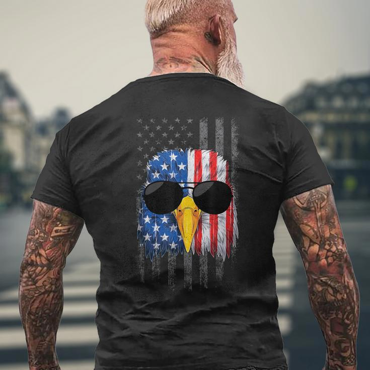 Happy 4Th Of July American Patriotic Us Flag Mens Back Print T-shirt Gifts for Old Men