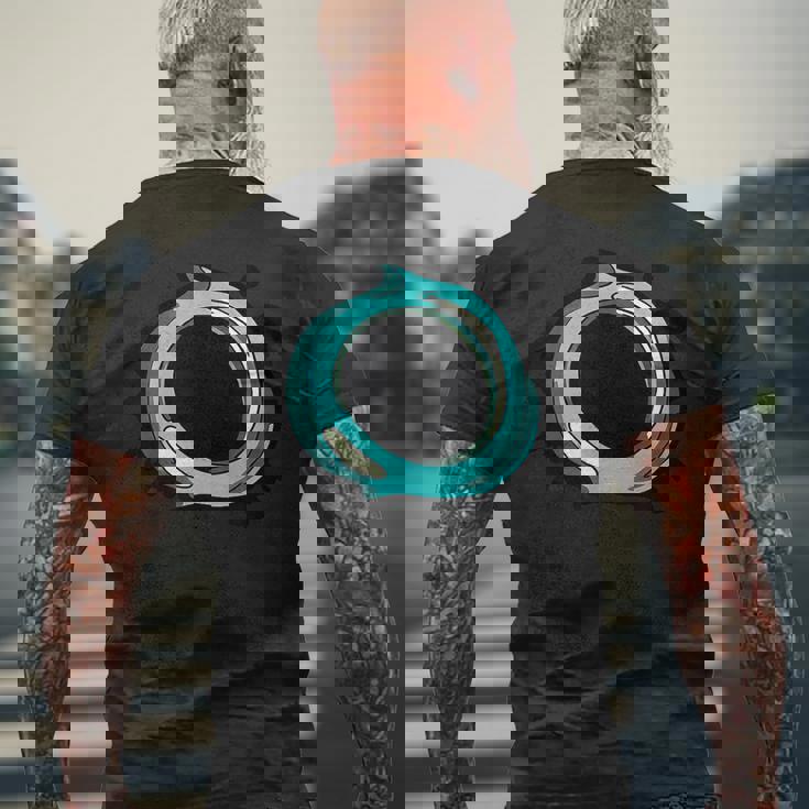 Happy Black Hole Mens Back Print T-shirt Gifts for Old Men