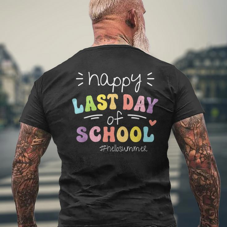 Happy Last Day Of School Cute Outfit For End Of School Year Mens Back Print T-shirt Gifts for Old Men