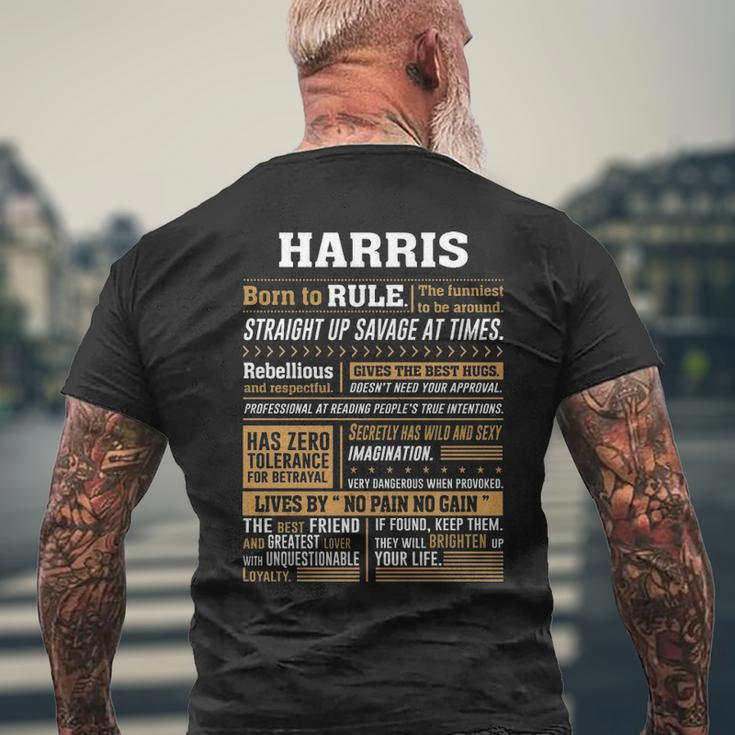 Harris Name Gift Harris Born To Rule V2 Mens Back Print T-shirt Gifts for Old Men