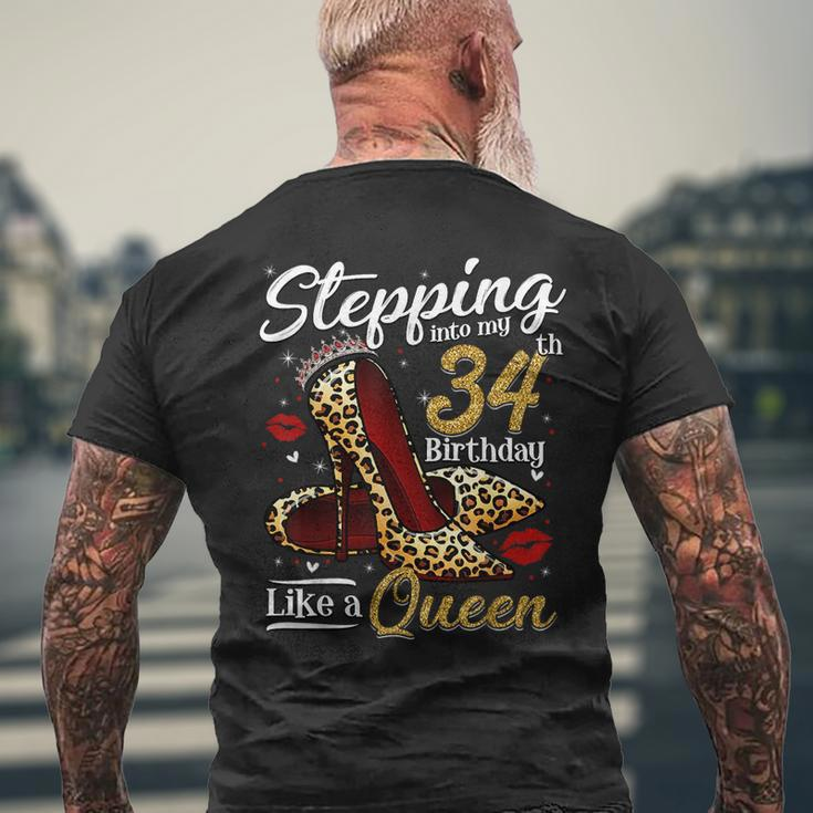 High Heels Stepping Into My 34Th Birthday 34 And Fabulous Mens Back Print T-shirt Gifts for Old Men