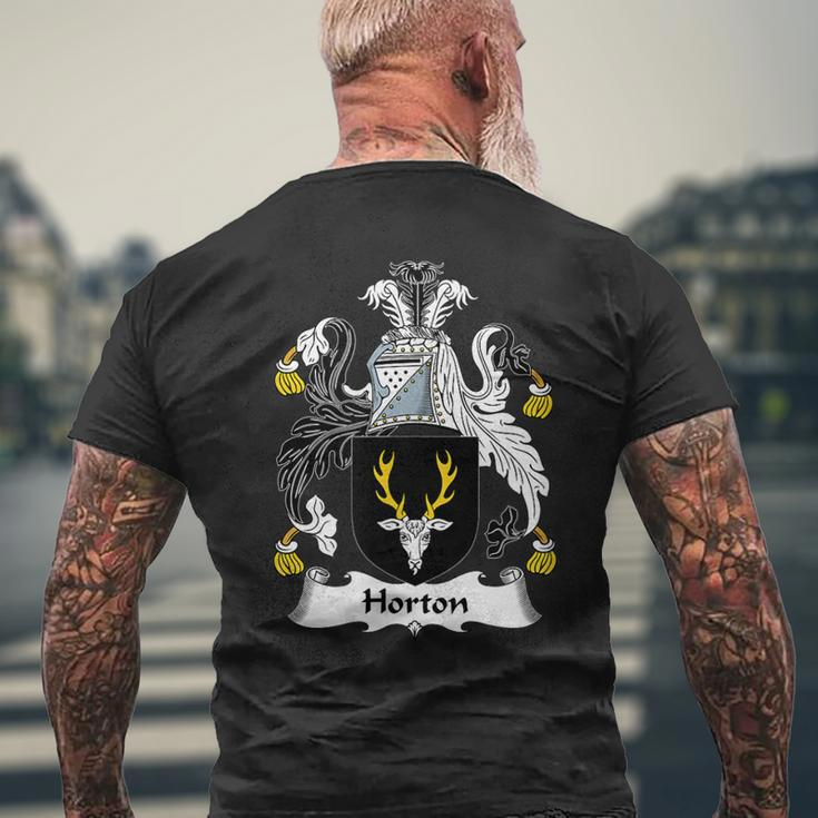 Horton Coat Of Arms Family Crest Men's Back Print T-shirt Gifts for Old Men