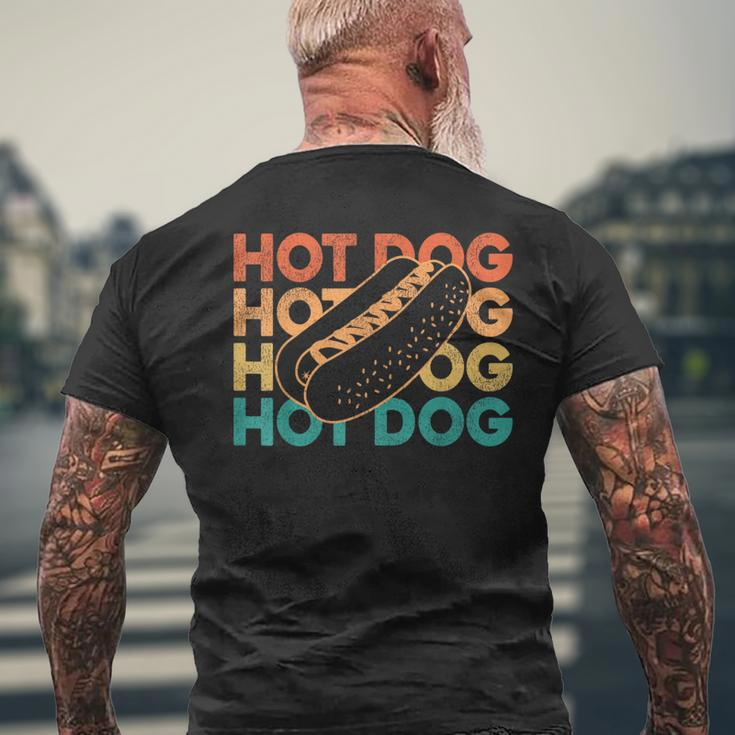 Hot Dog Adult Retro Vintage Hot Dog Mens Back Print T-shirt Gifts for Old Men