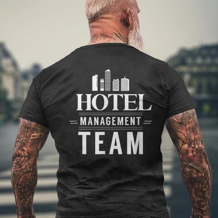 Hotel Management Team Hotels Director Manager Men's T-shirt Back Print Gifts for Old Men